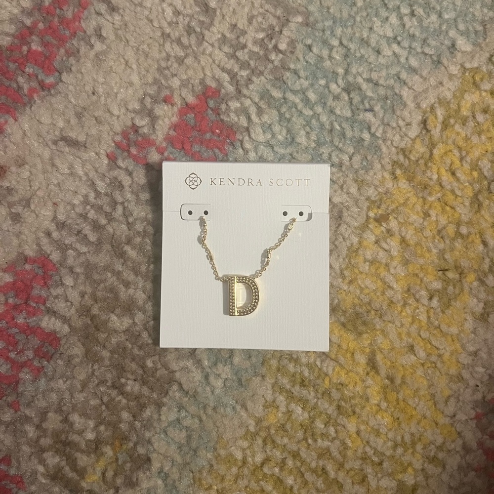 Kendra Scott gold D initial necklace